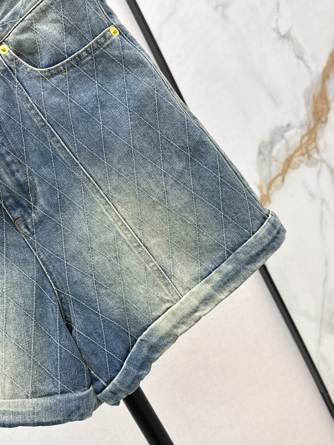 Balm* 25ss diamond denim shorts