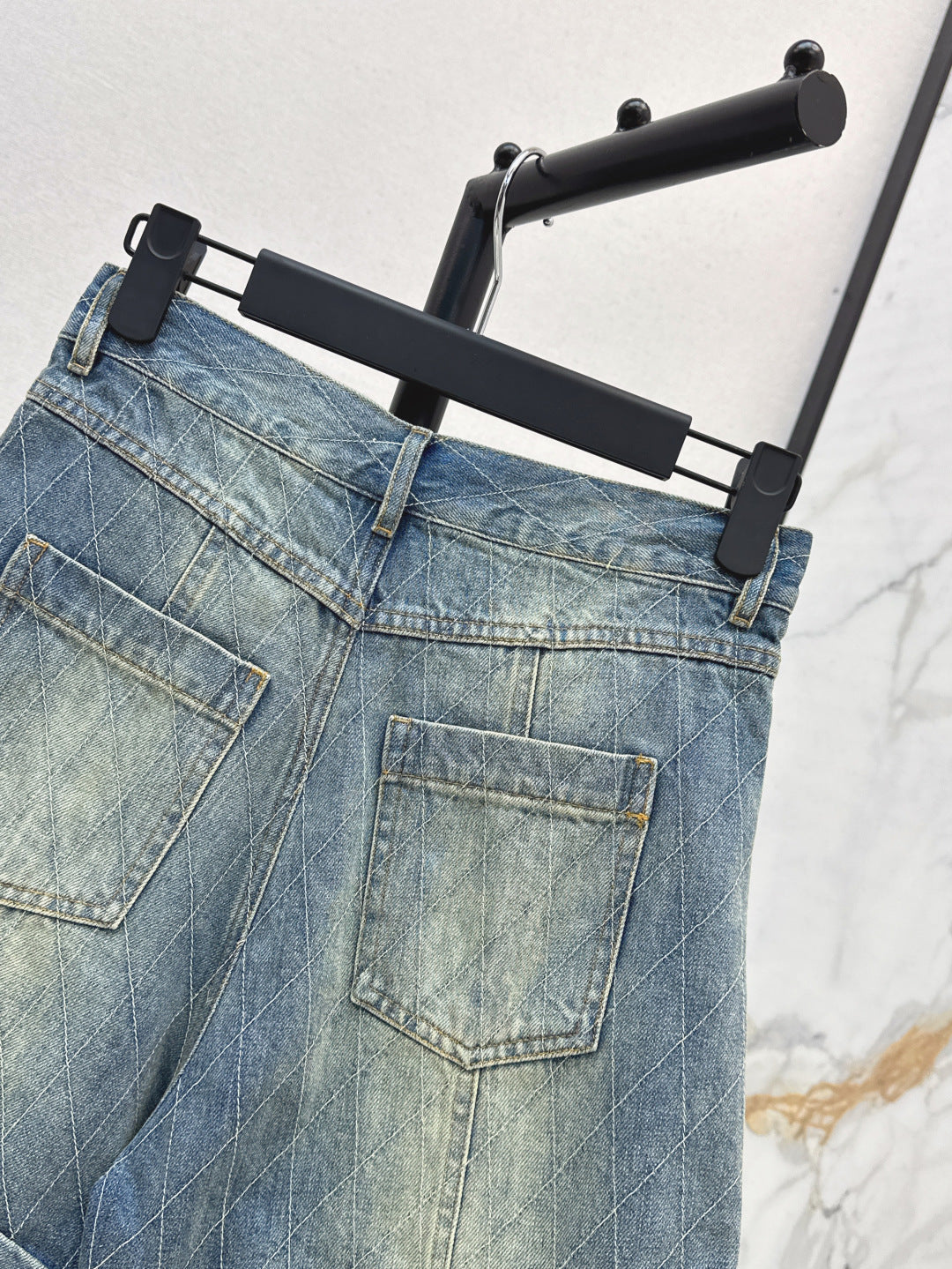 Balm* 25ss diamond denim shorts