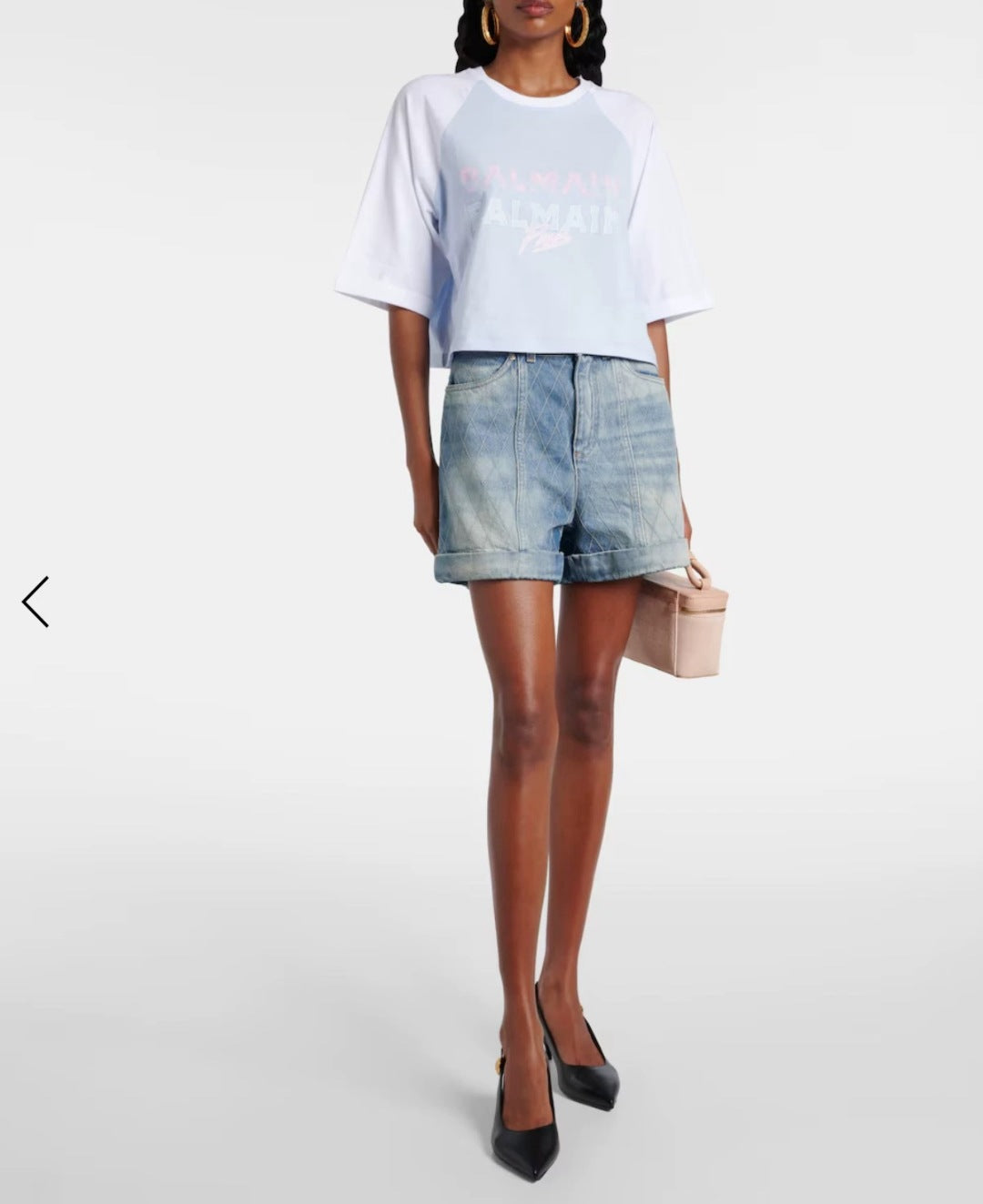 Balm* 25ss diamond denim shorts