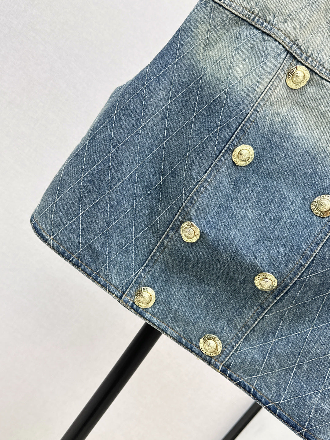 Balm* 25ss diamond denim vest