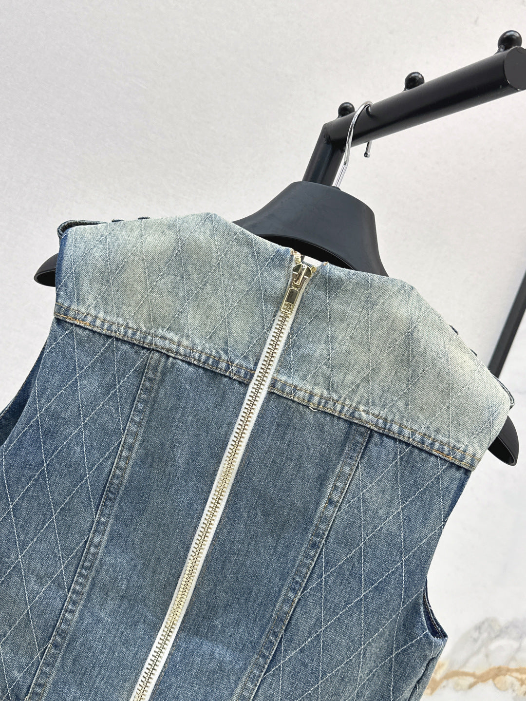 Balm* 25ss diamond denim vest