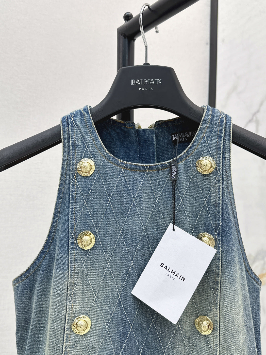 Balm* 25ss diamond denim dress