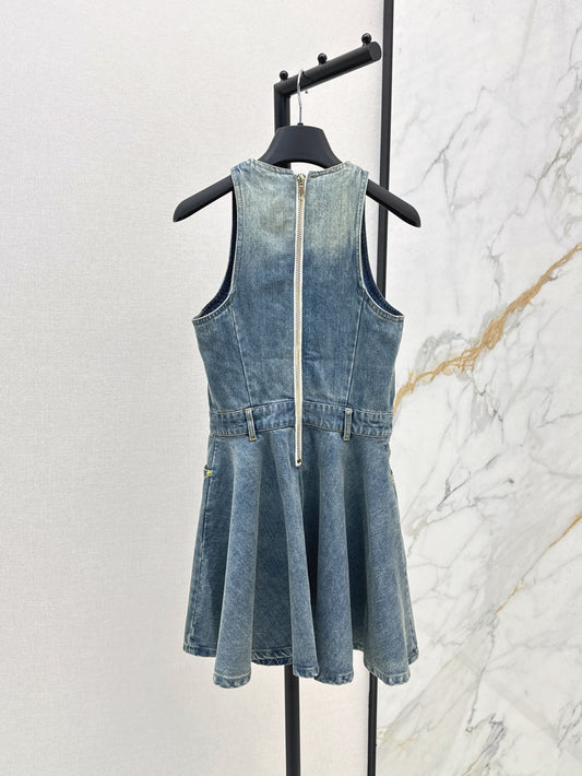 Balm* 25ss diamond denim dress