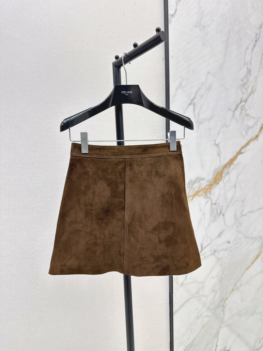 Cel* 25ss suede mini skirt