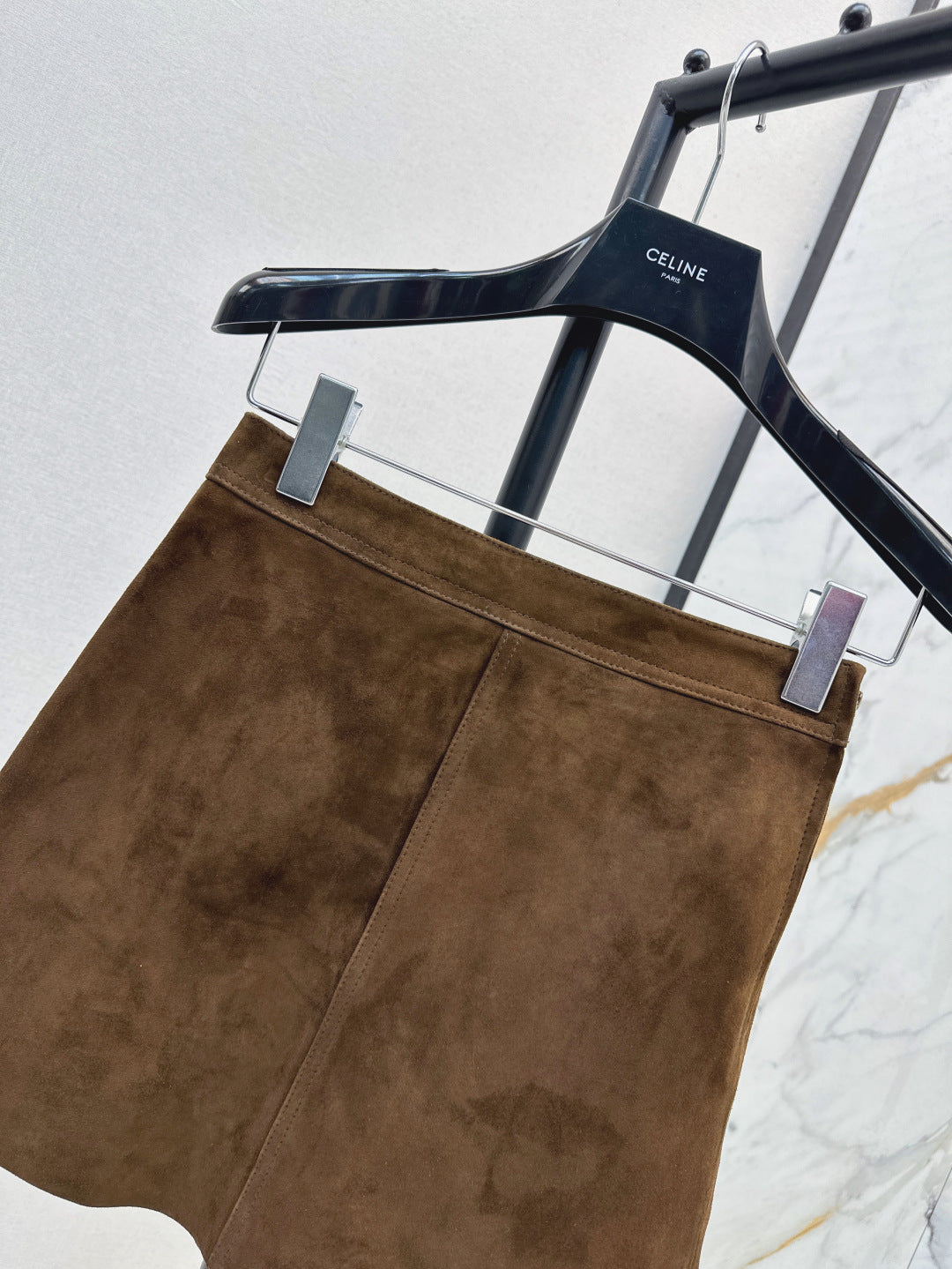 Cel* 25ss suede mini skirt