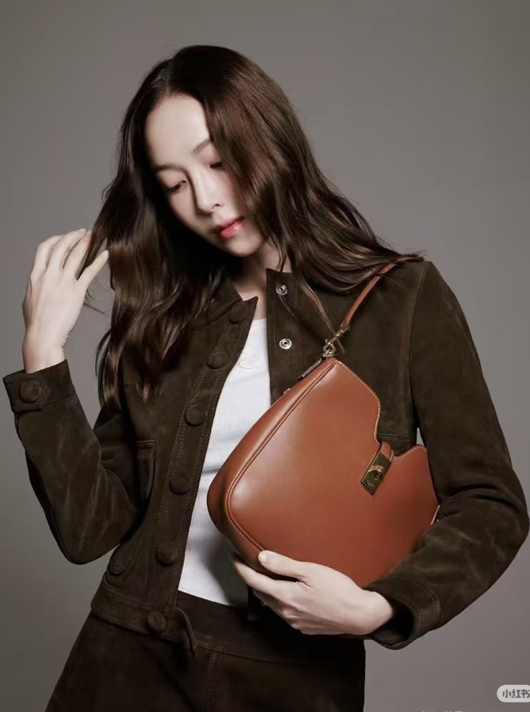 Cel* 25ss suede mini skirt