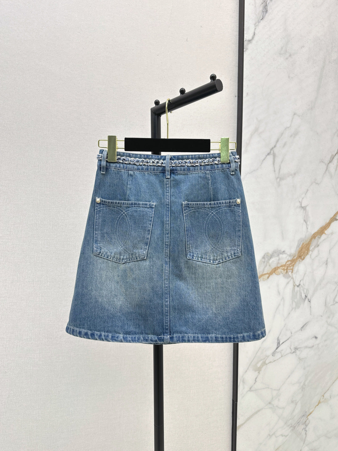 C*nel 25ss washed denim skirt