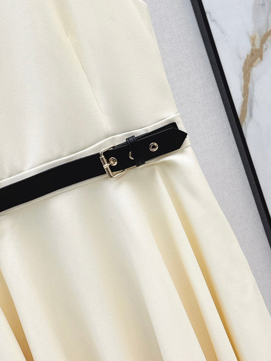 Loui* 25ss shoulder buckle asymmetrical dress