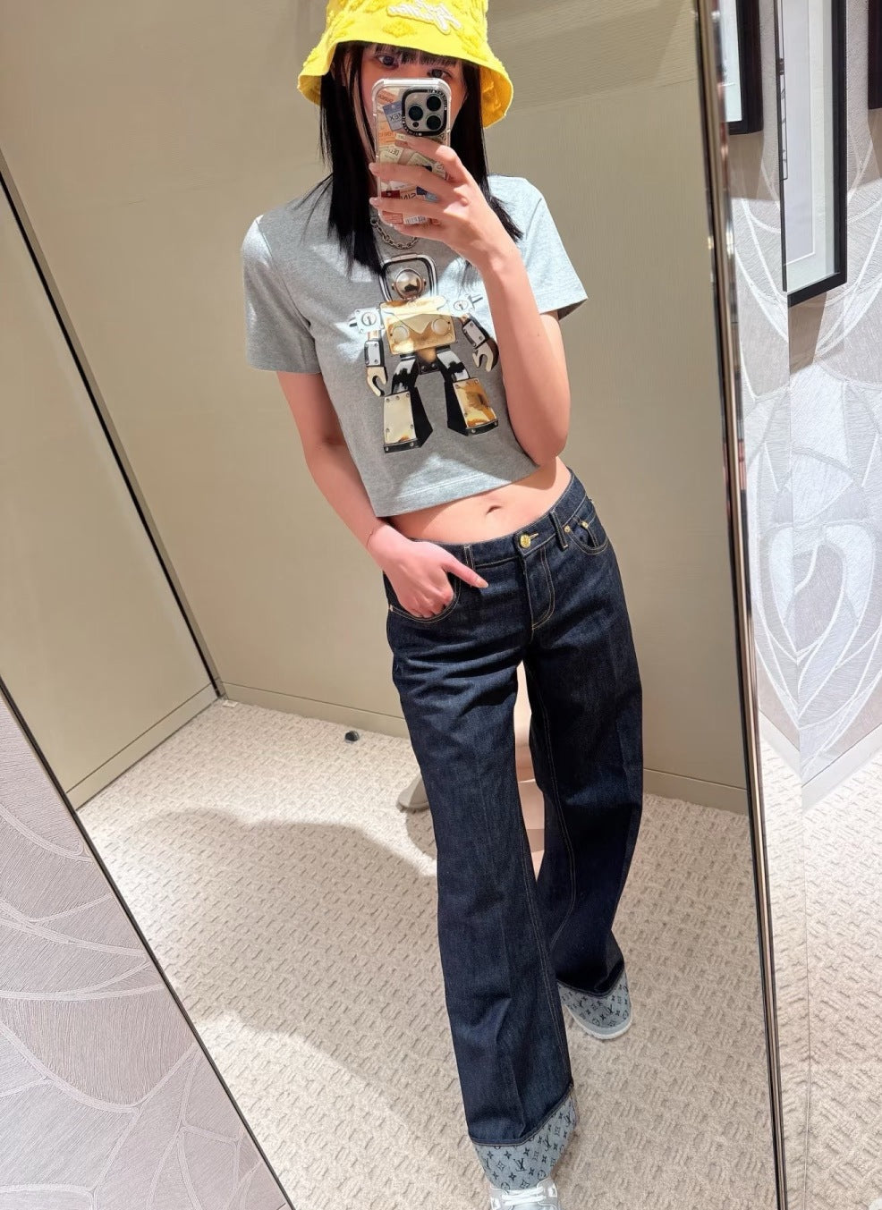 Loui* 25ss robot crop t-shirt