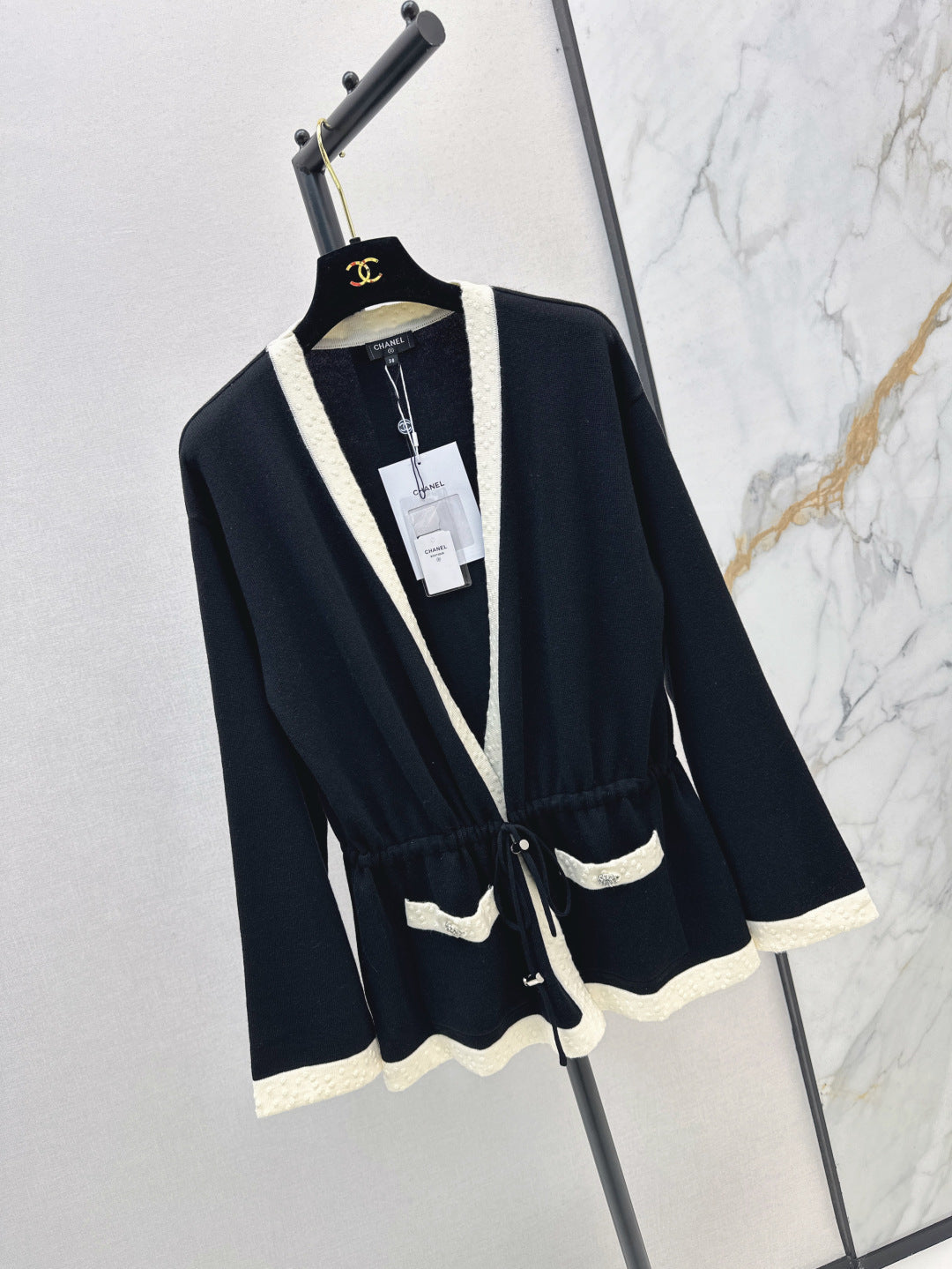 C*nel 25ss color-block knit cardigan