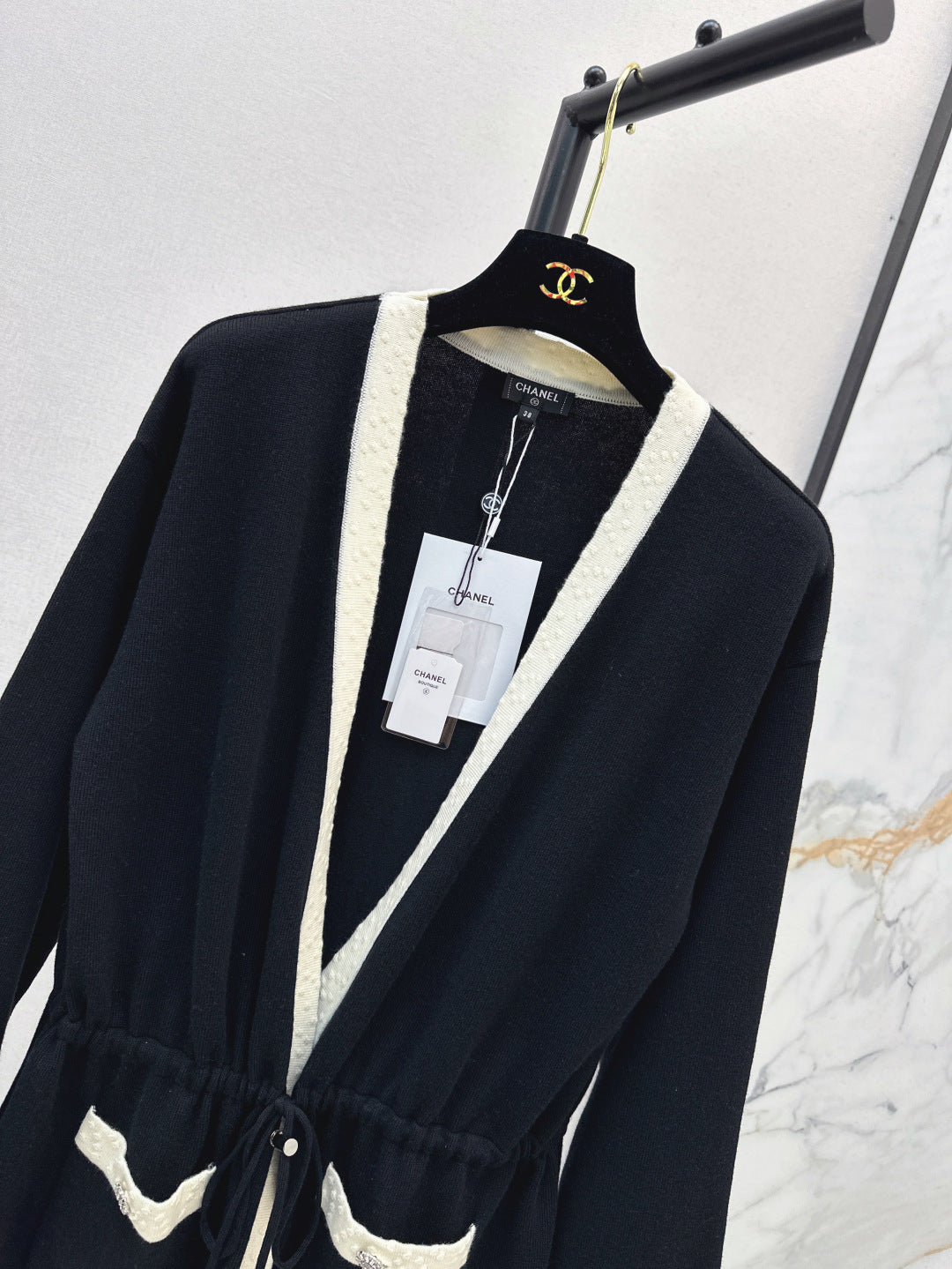 C*nel 25ss color-block knit cardigan