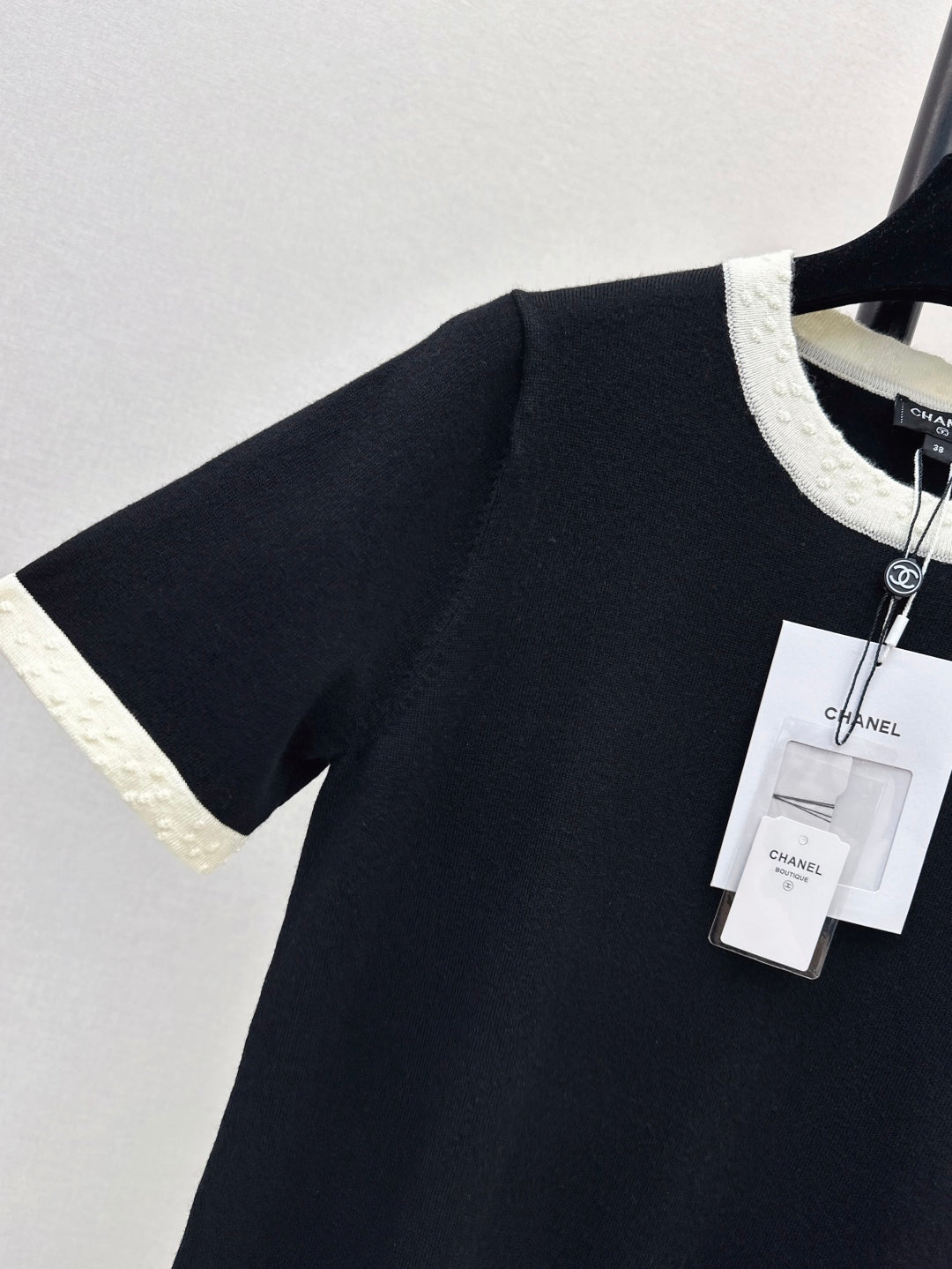 C*nel 25ss color-block knit dress