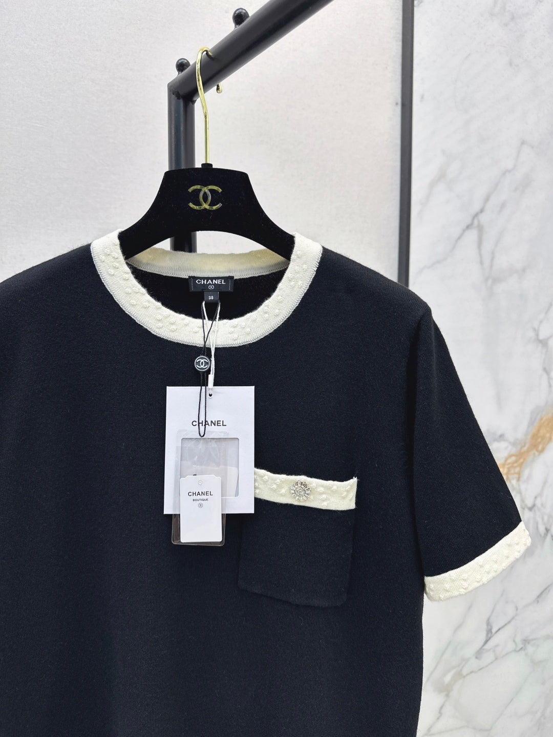 C*nel 25ss color-block knit top