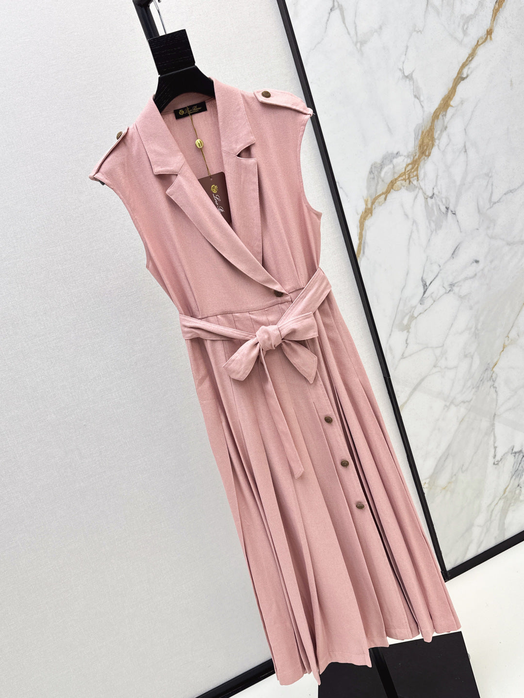 Lor*P 25ss belt sleeveless dress