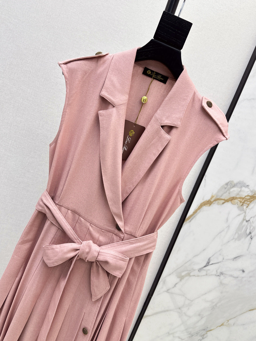 Lor*P 25ss belt sleeveless dress