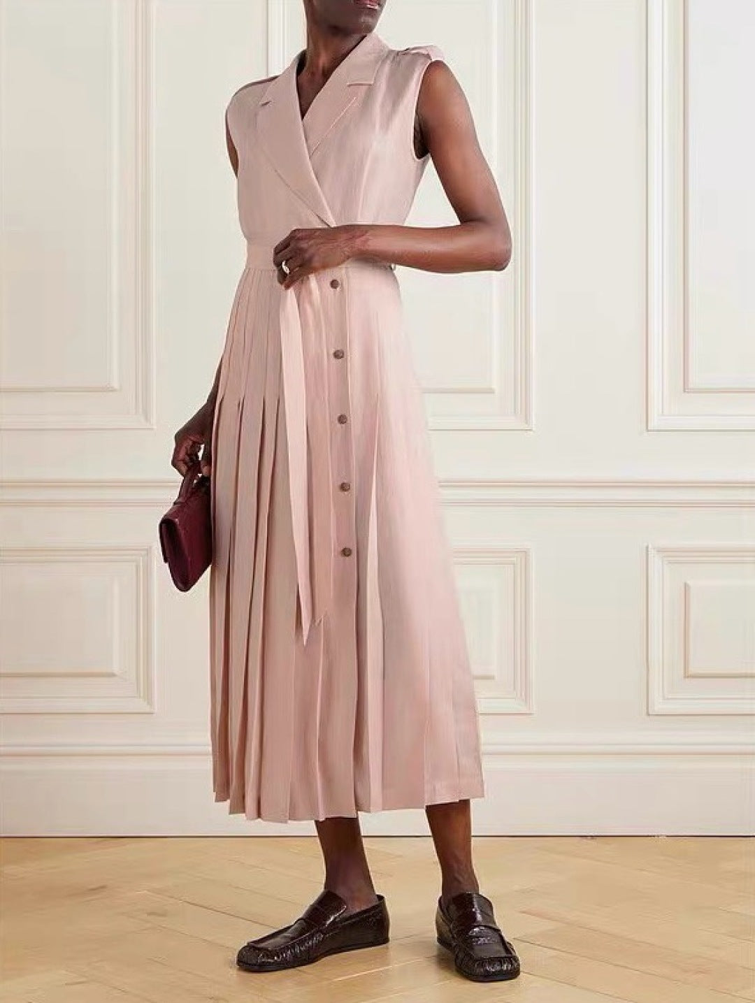 Lor*P 25ss belt sleeveless dress