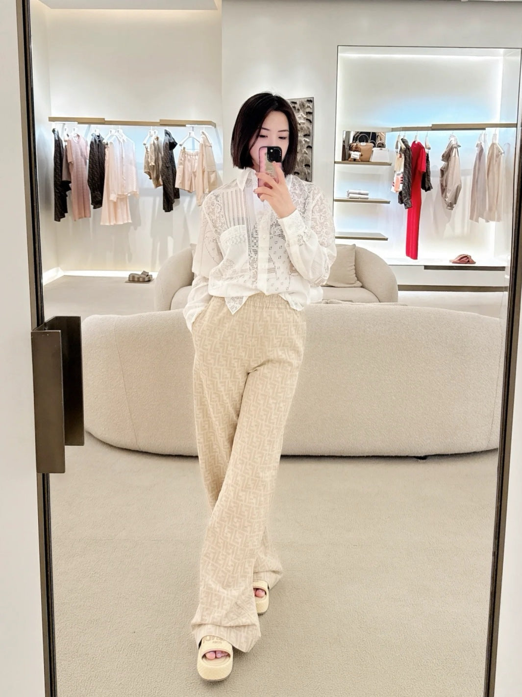 Fd* 25ss FF printed pants