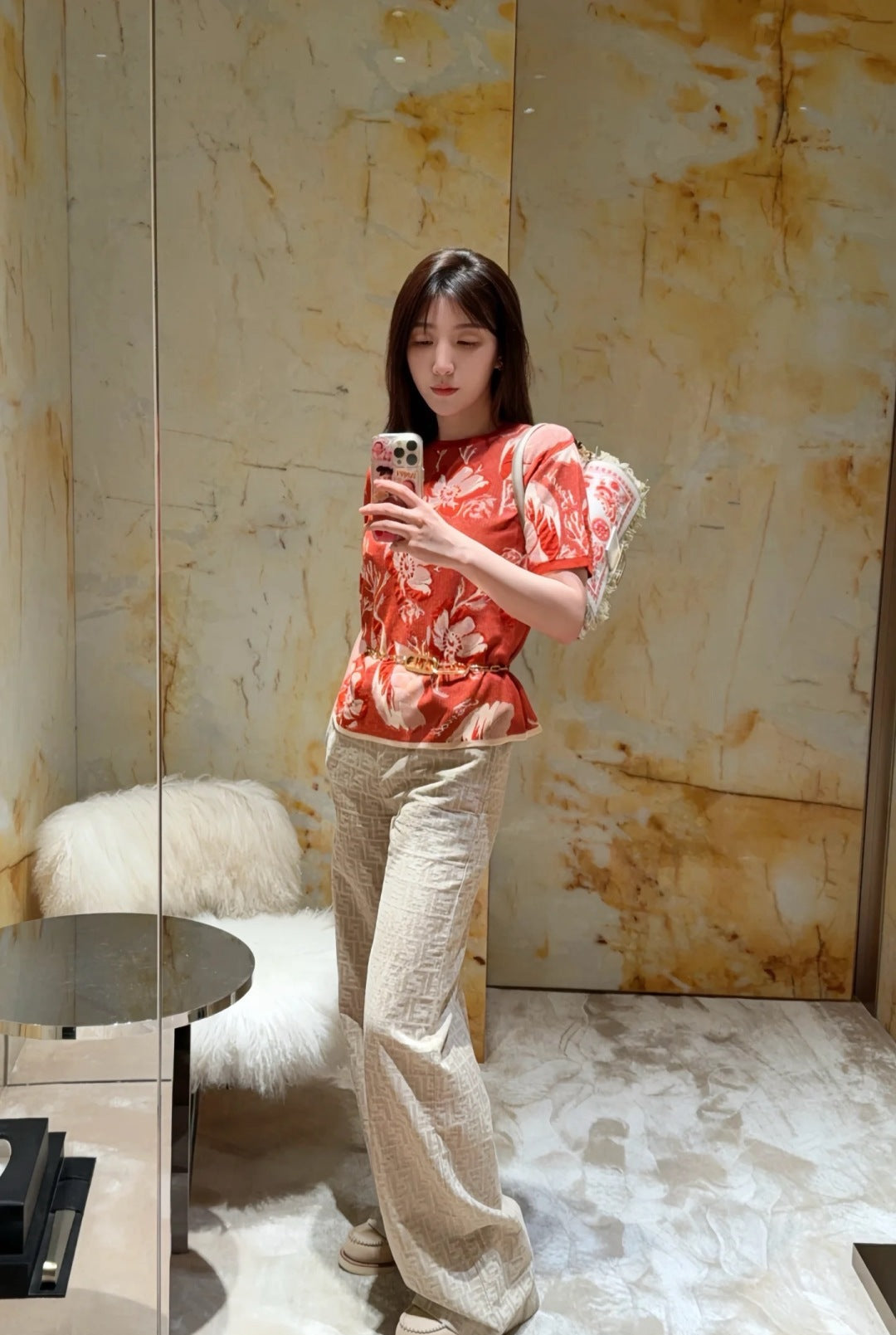 Fd* 25ss FF printed pants