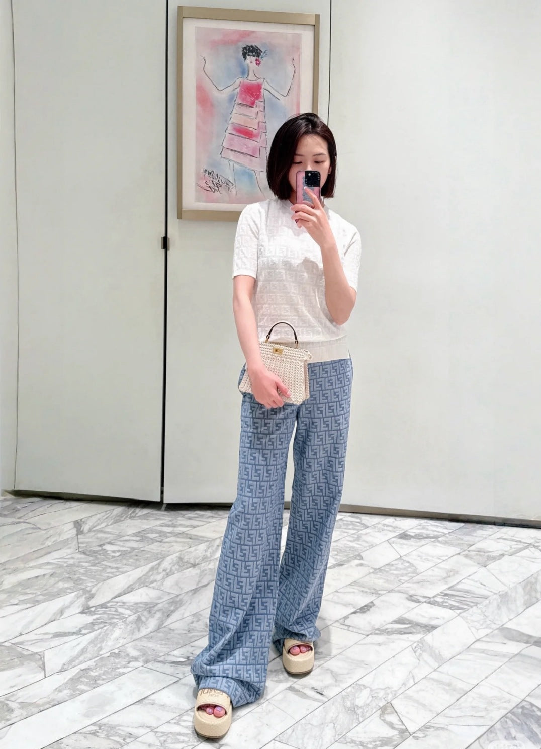 Fd* 25ss FF printed pants