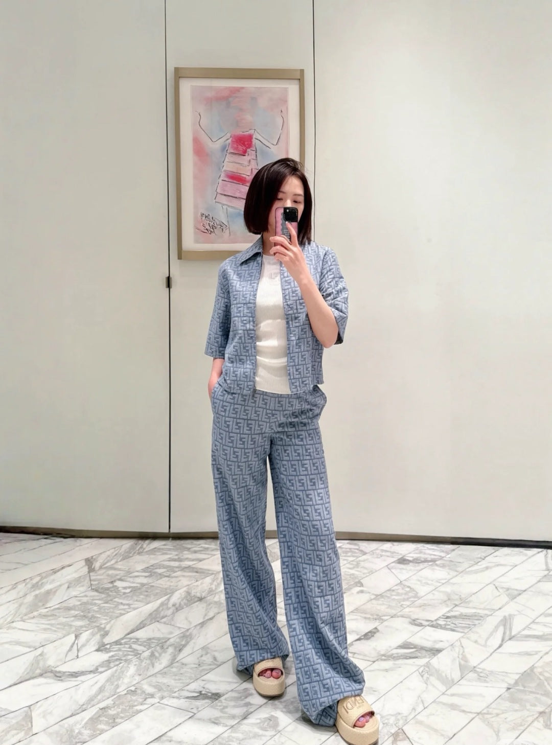 Fd* 25ss FF printed shirt