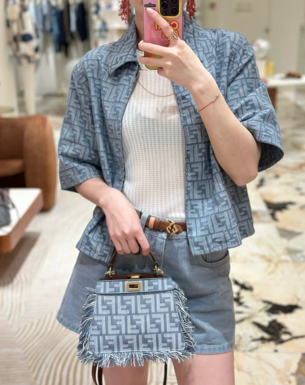 Fd* 25ss FF printed shirt