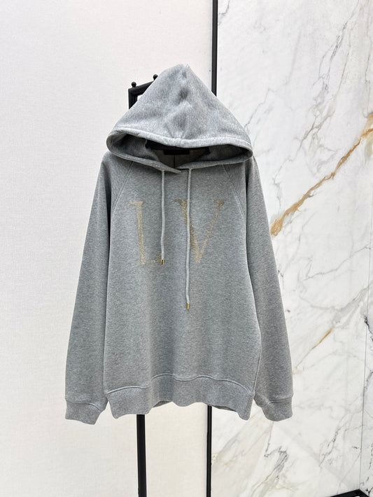 Loui* 25ss rhinestone signature hoodie