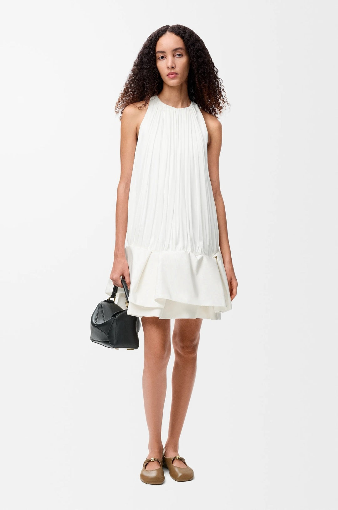Loe* 25ss ruffled mini dress