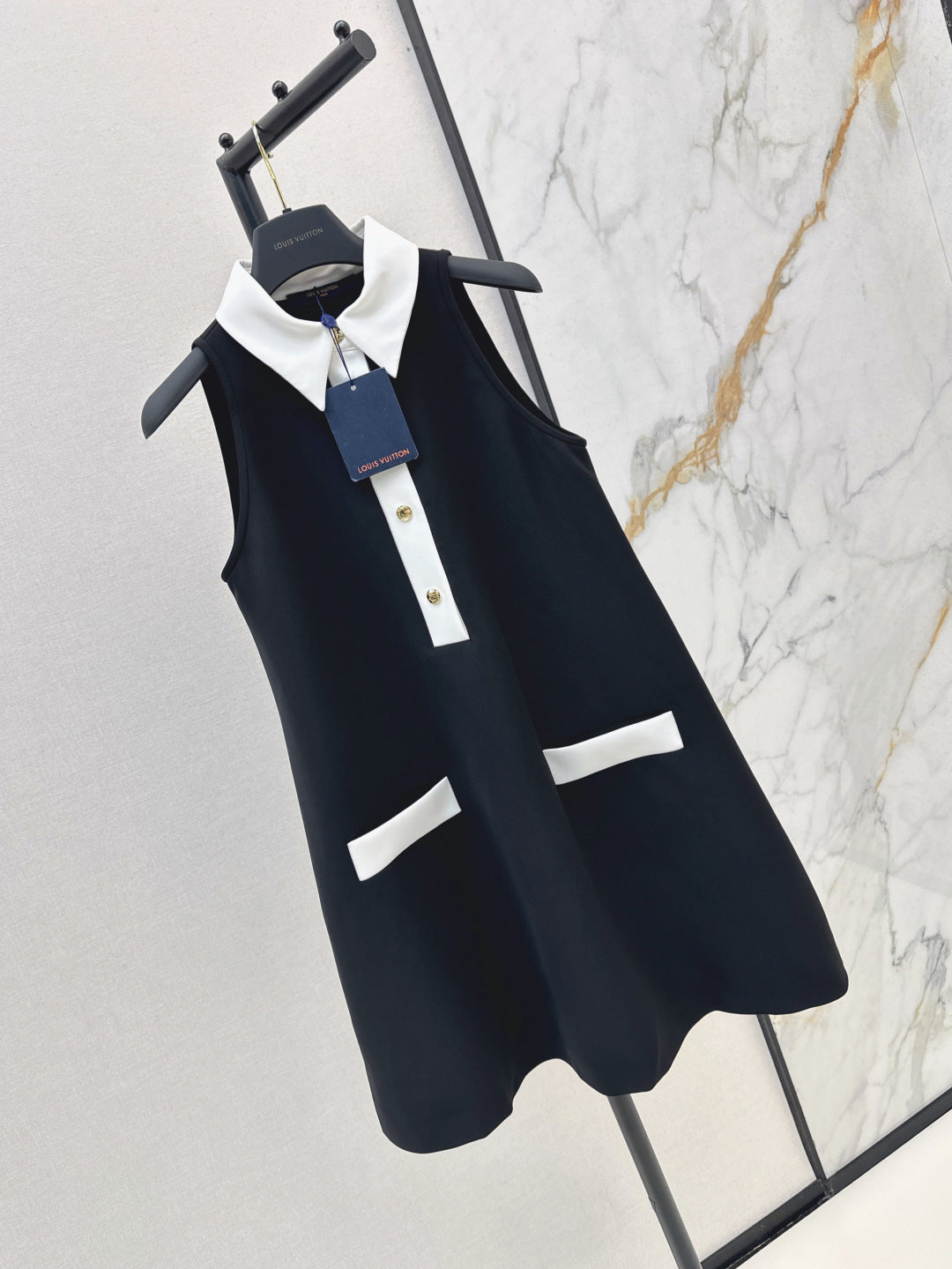 Loui* 25ss technical gabardine polo dress