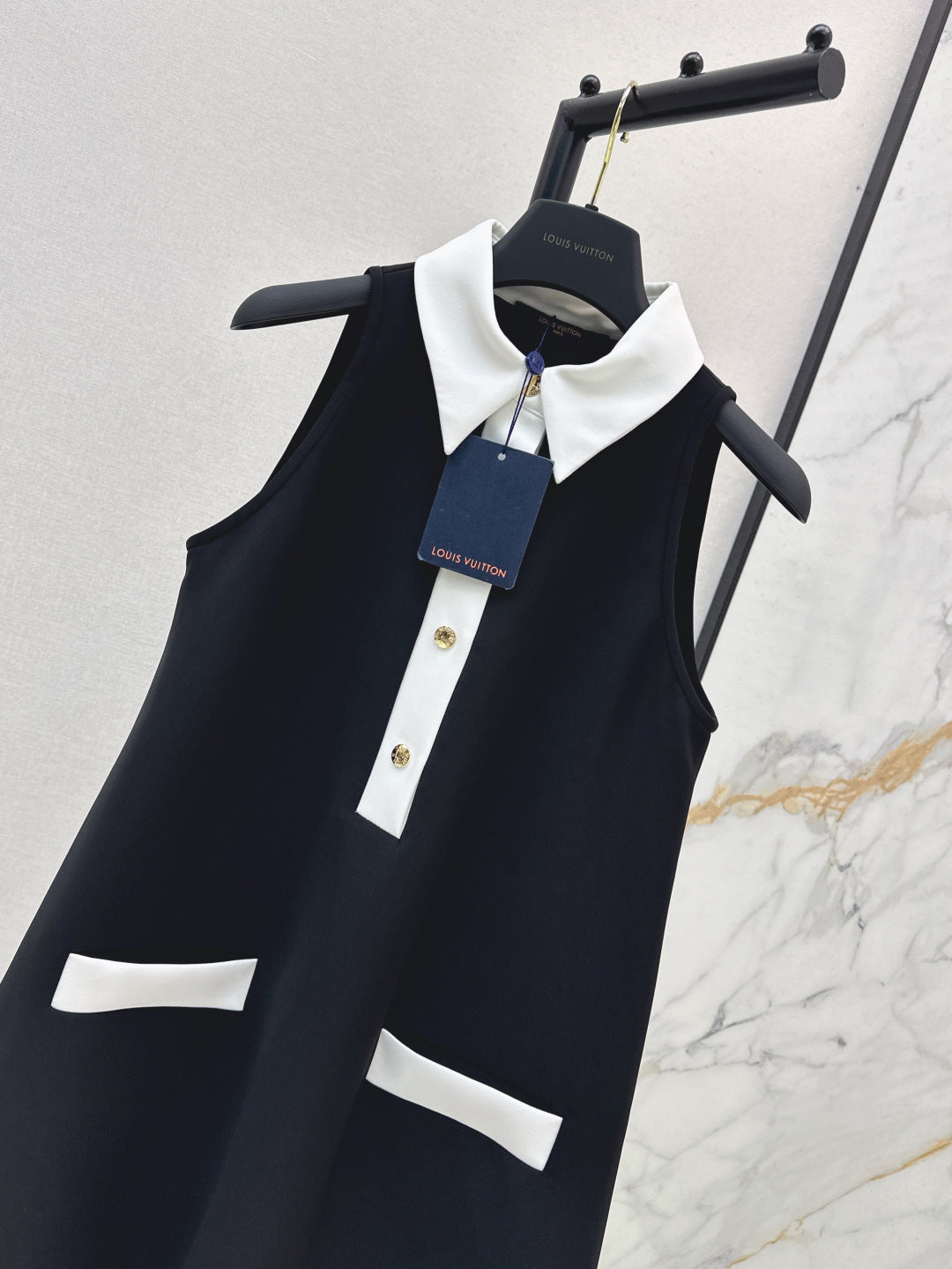 Loui* 25ss technical gabardine polo dress