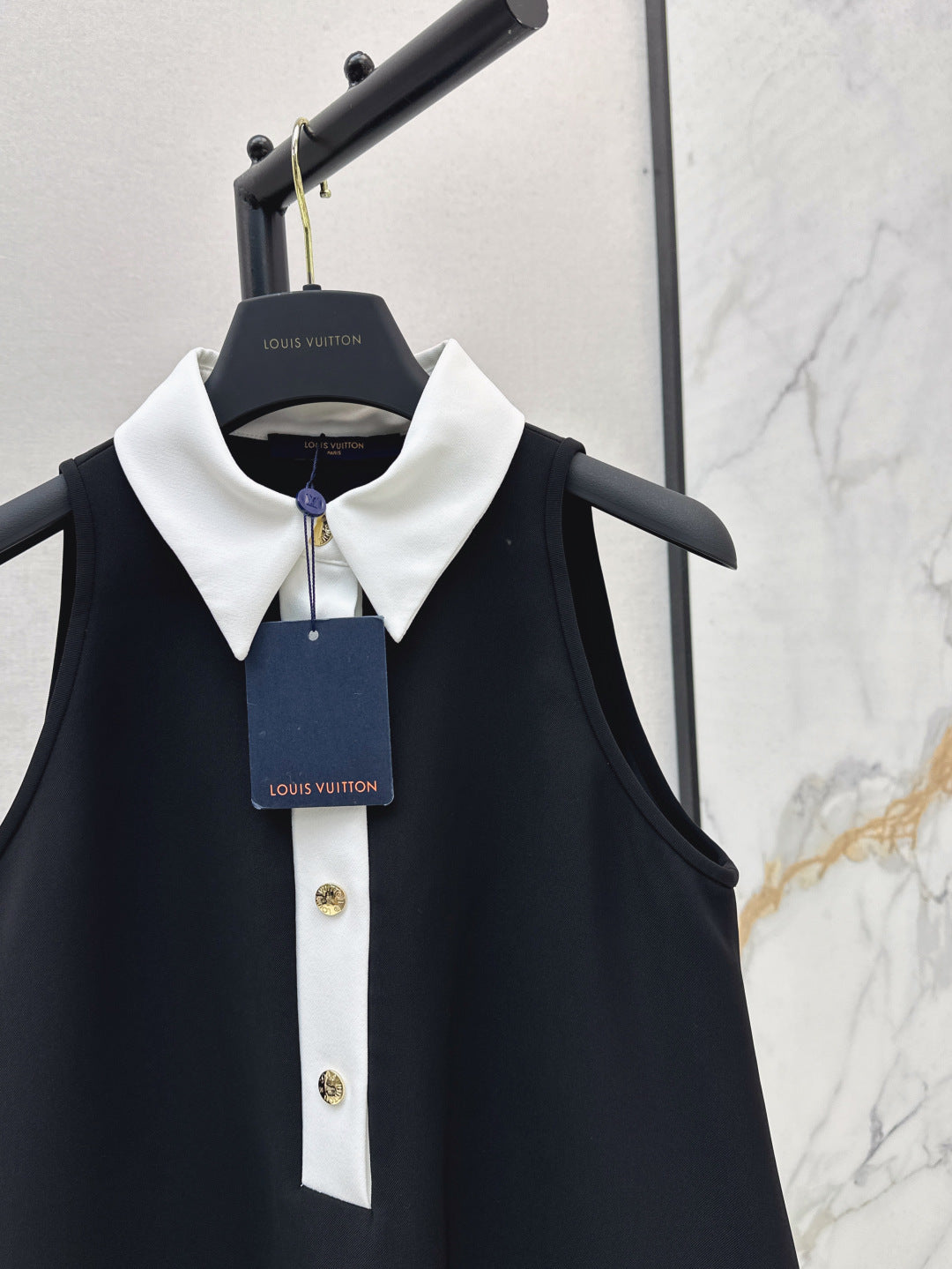 Loui* 25ss technical gabardine polo dress