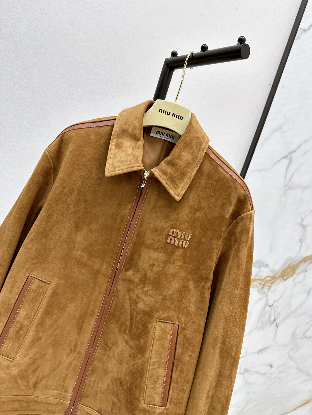 M*u 25ss suede blouson jacket