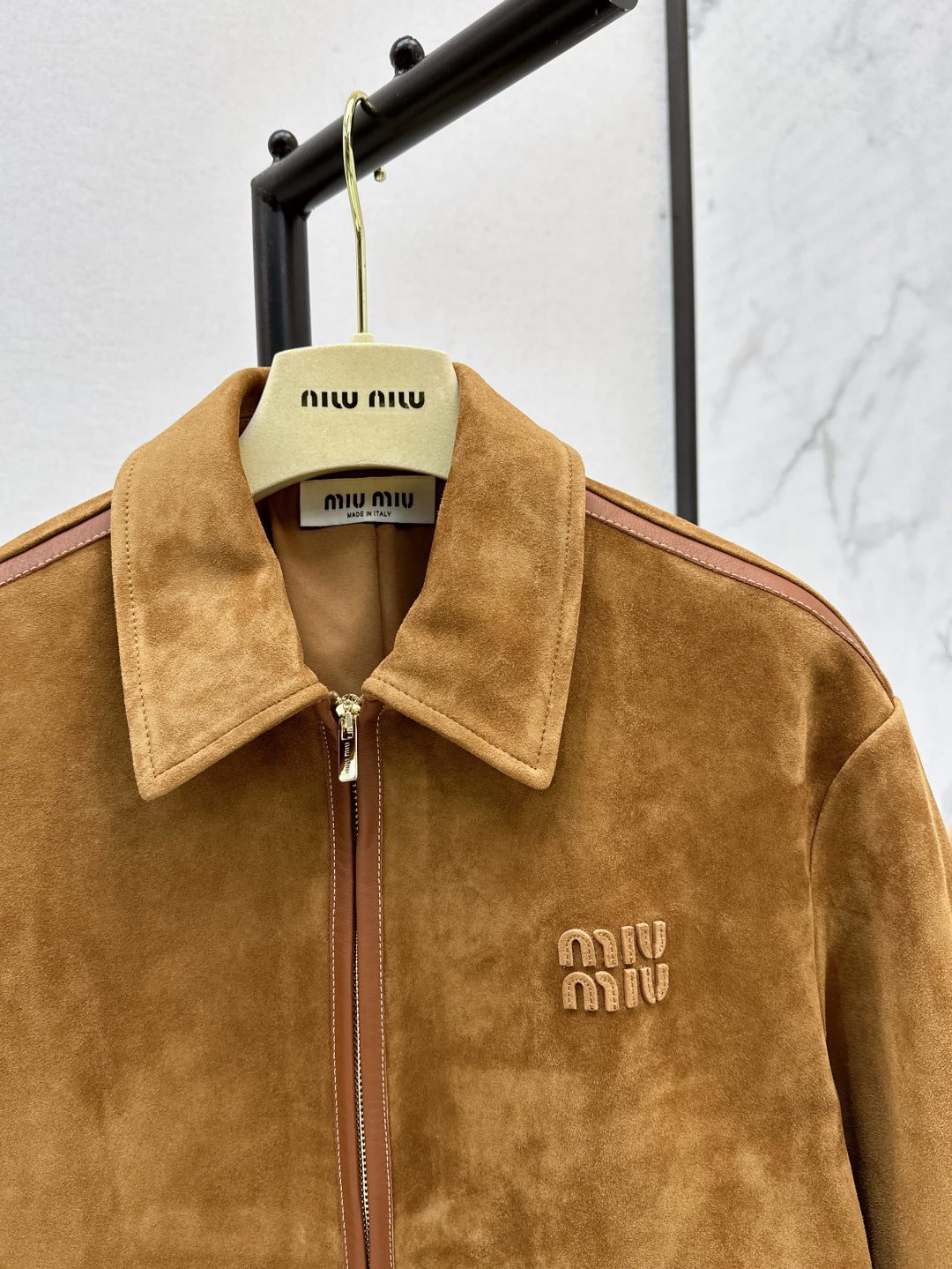 M*u 25ss suede blouson jacket