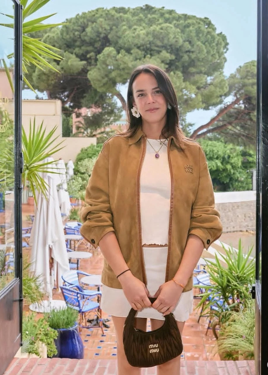 M*u 25ss suede blouson jacket