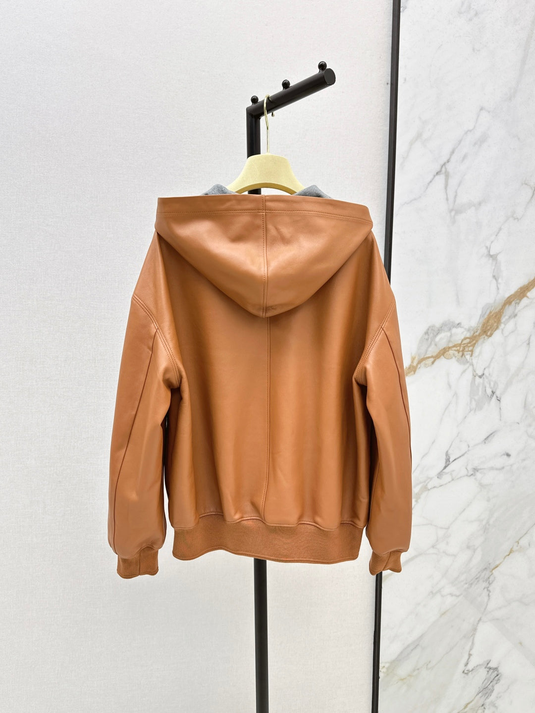 M*u 25ss nappa leather hoodie jacket