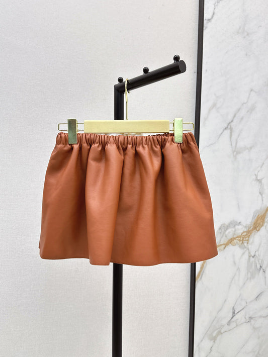 M*u 25ss nappa leather miniskirt