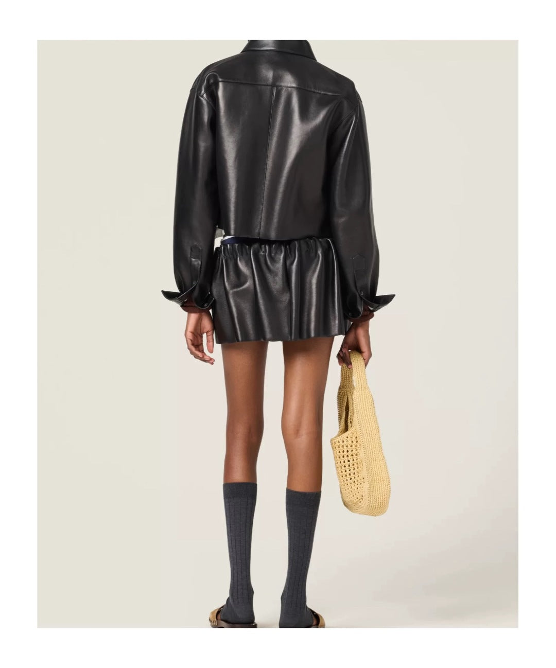 M*u 25ss nappa leather shirt