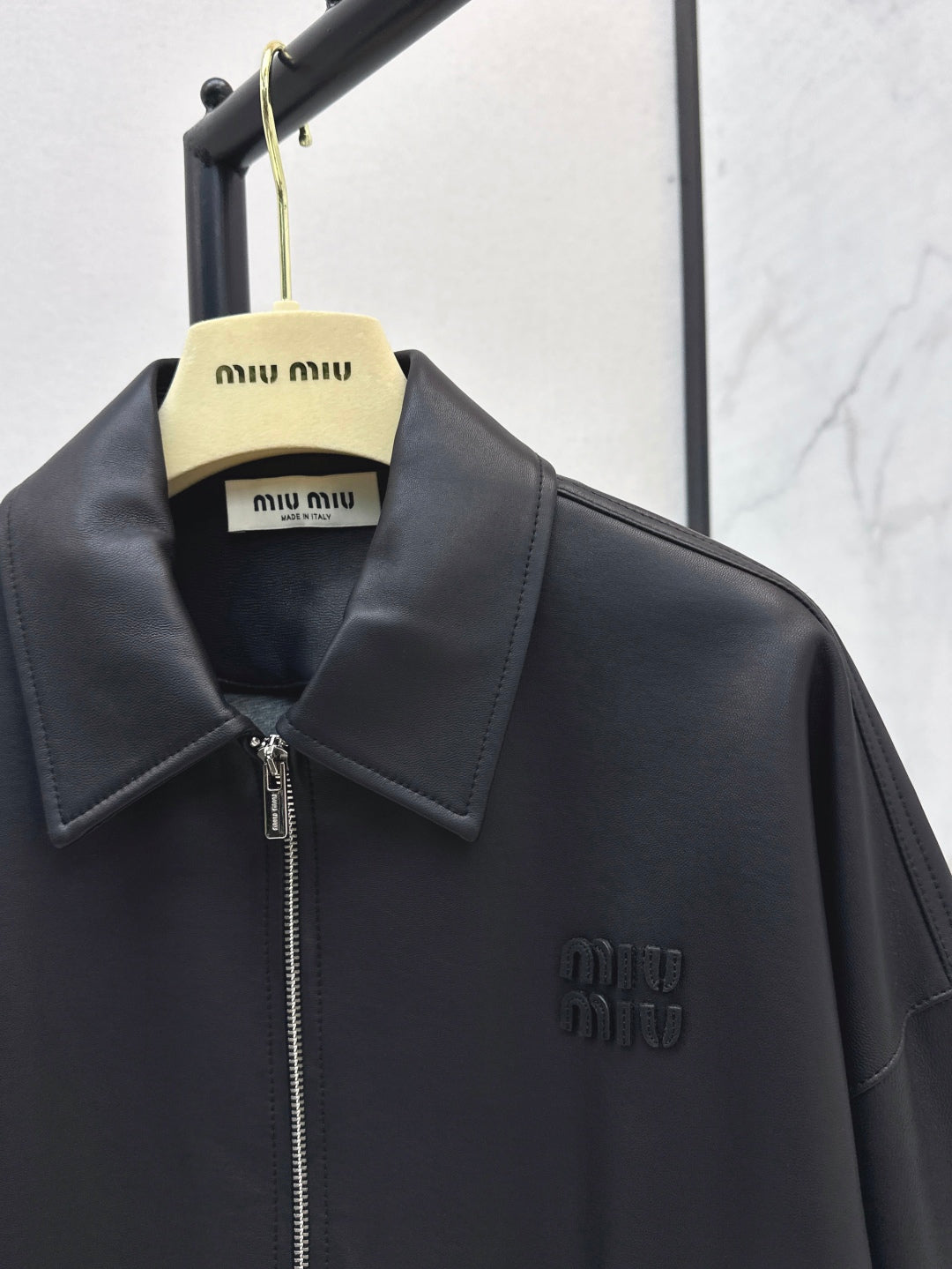 M*u 25ss nappa leather jacket