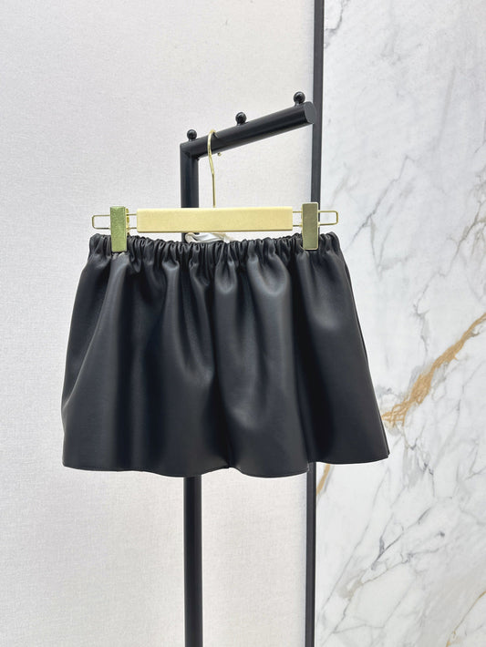 M*u 25ss nappa leather miniskirt
