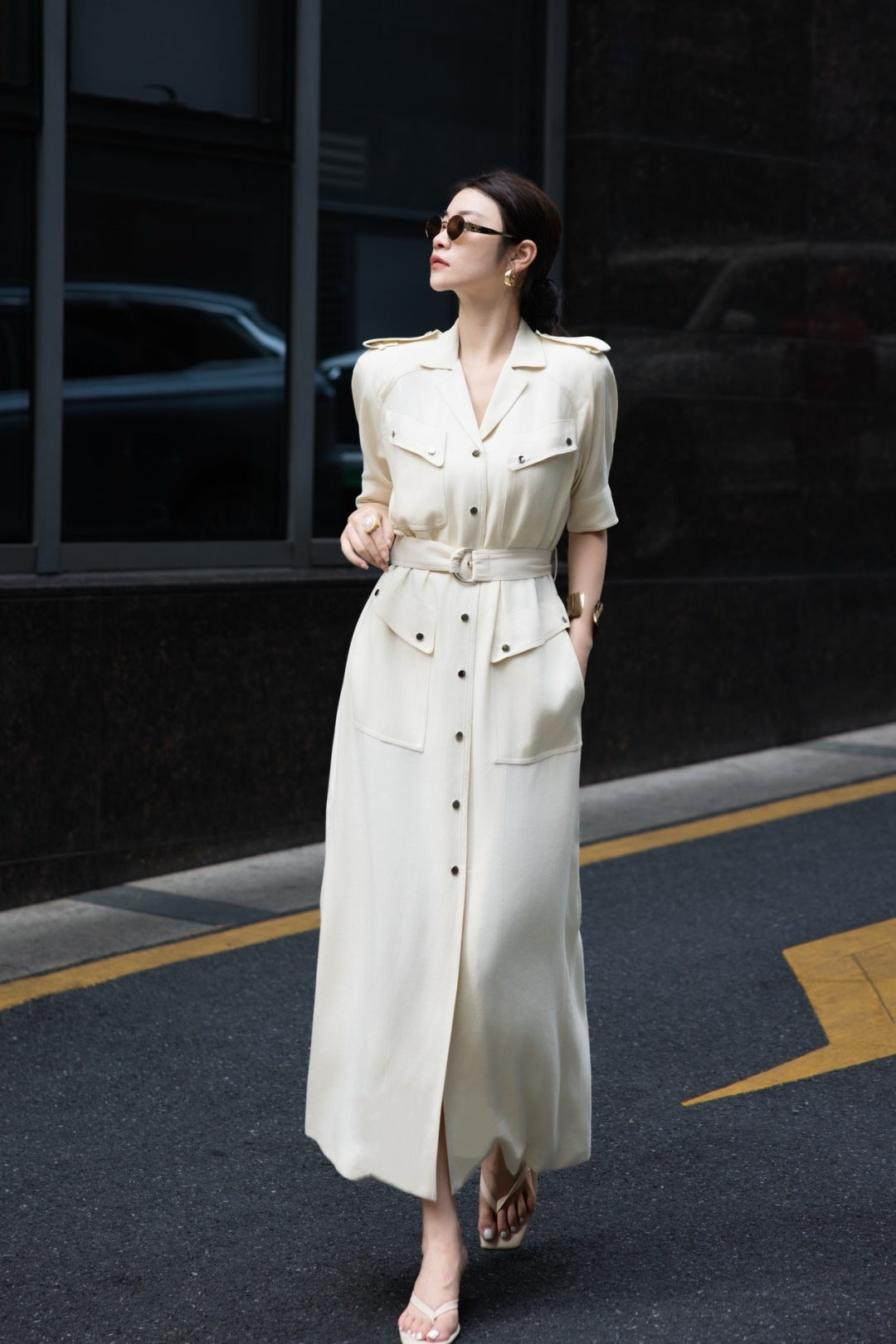 Lor*P 25ss belted trench dress