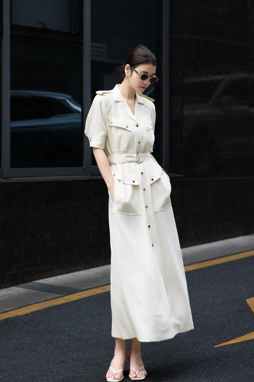 Lor*P 25ss belted trench dress