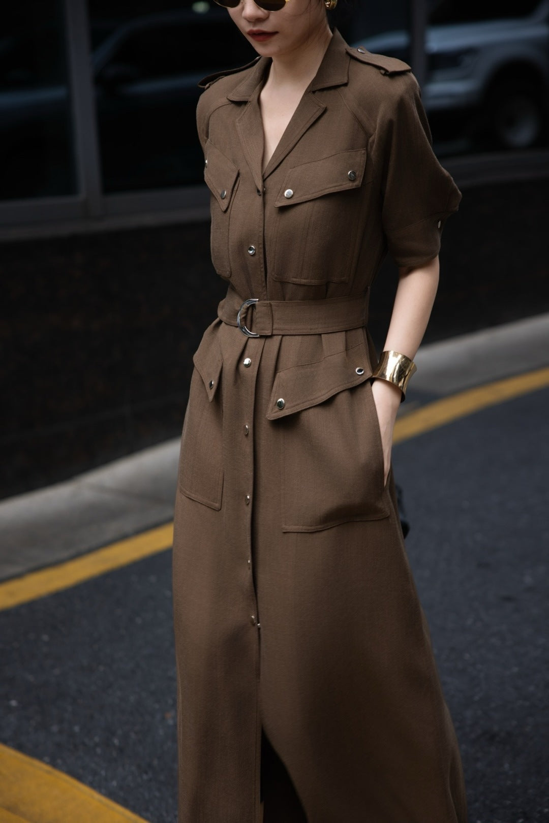 Lor*P 25ss belted trench dress