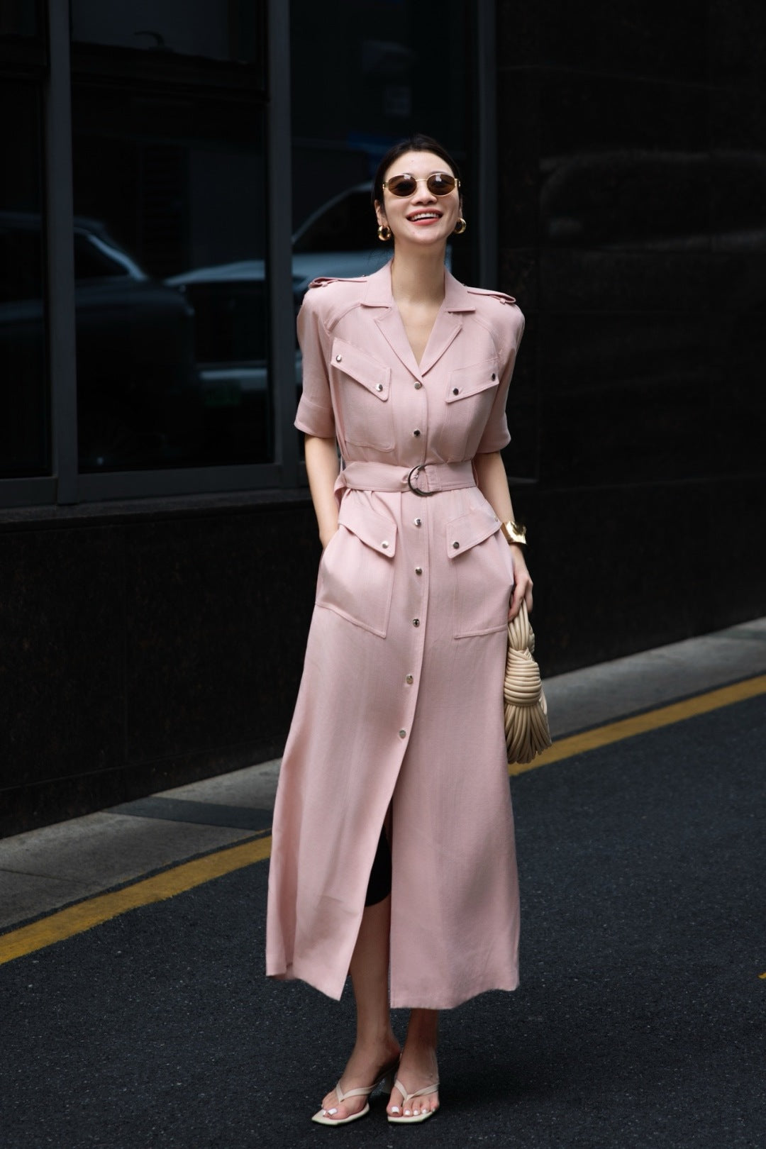 Lor*P 25ss belted trench dress