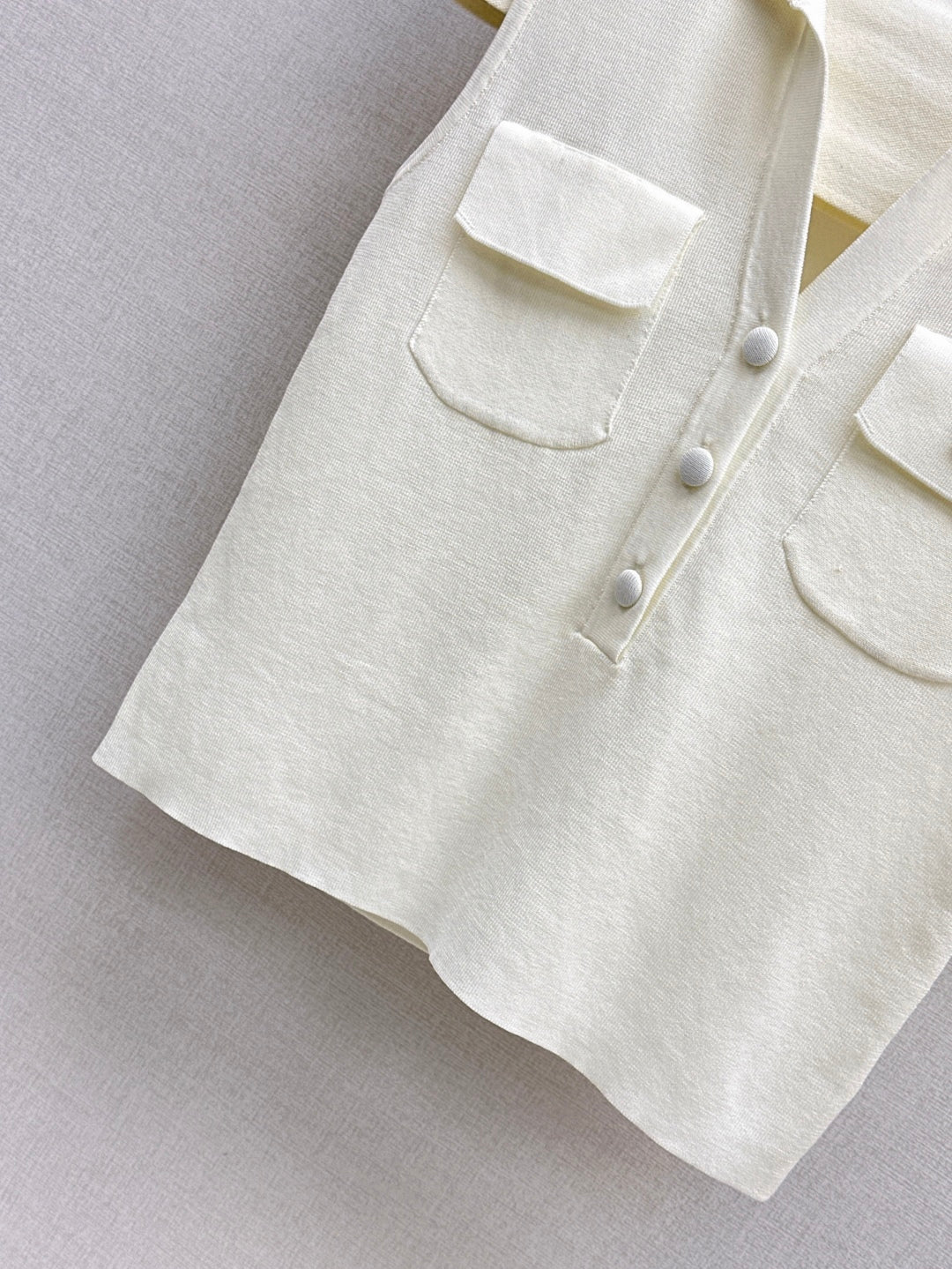 MaxM* 25ss jersey sleeveless polo shirt