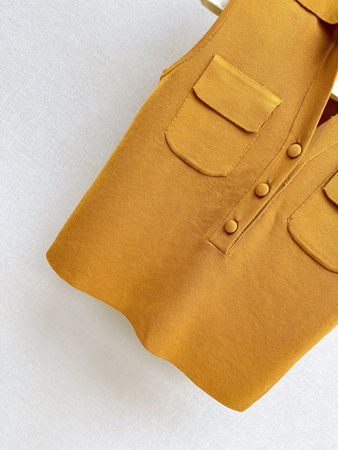 MaxM* 25ss jersey sleeveless polo shirt