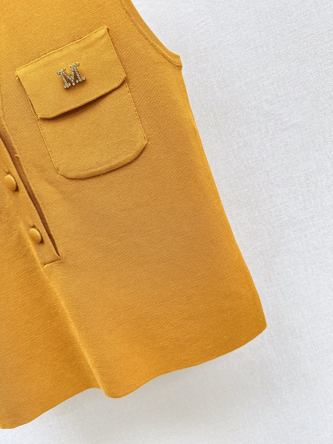 MaxM* 25ss jersey sleeveless polo shirt