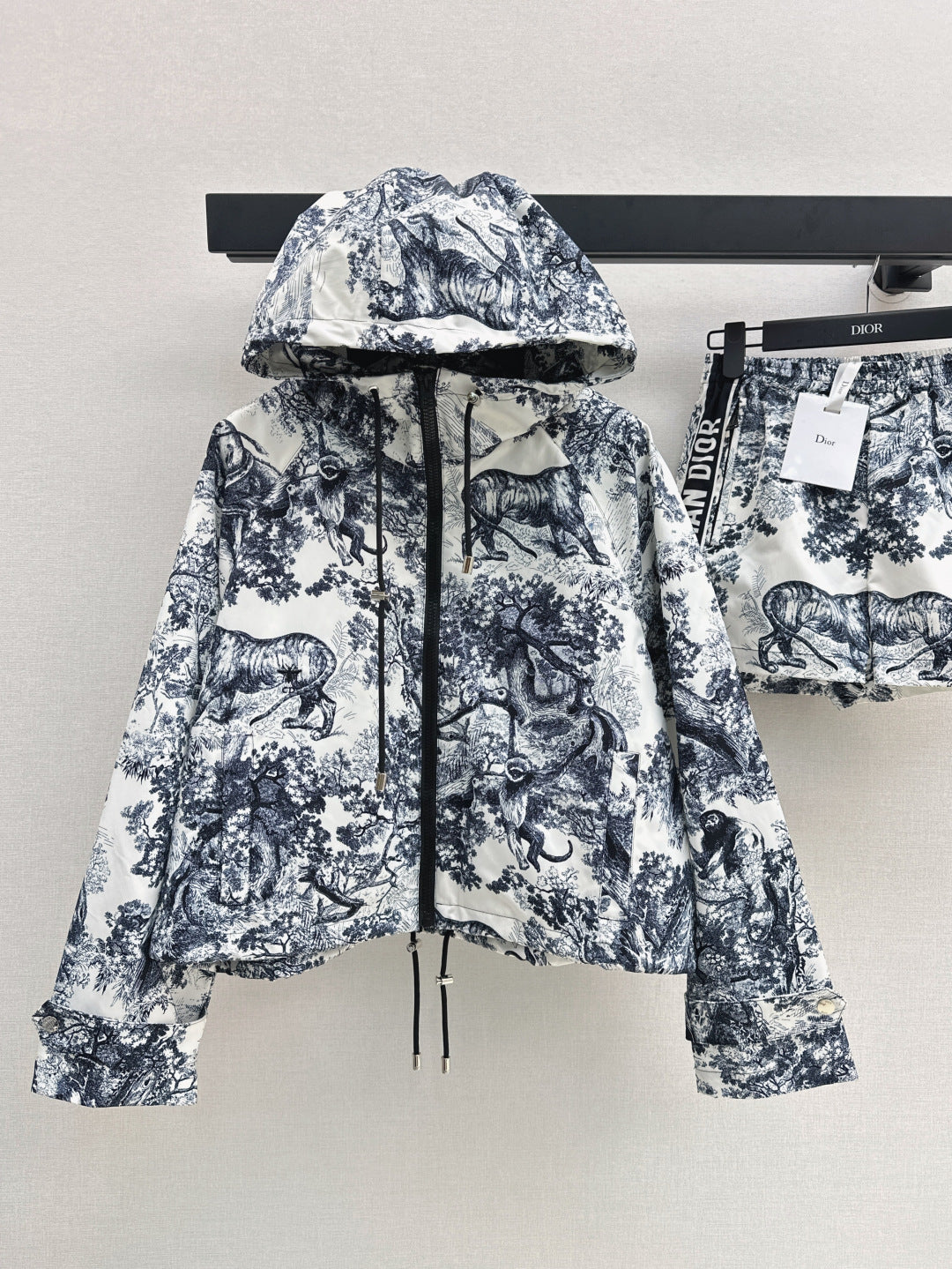 D*r 25ss print hoodie zip-up jacket
