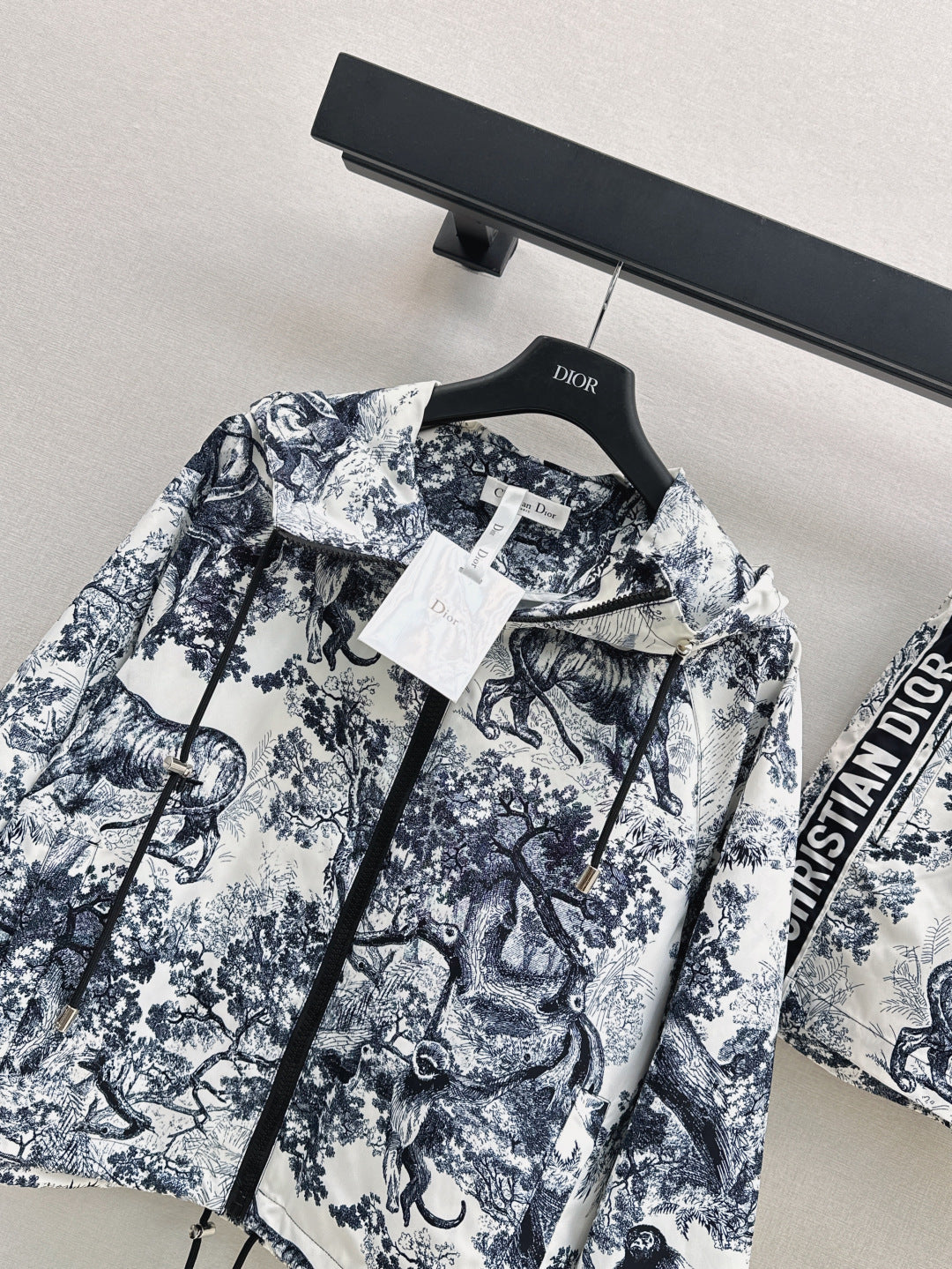 D*r 25ss print hoodie zip-up jacket