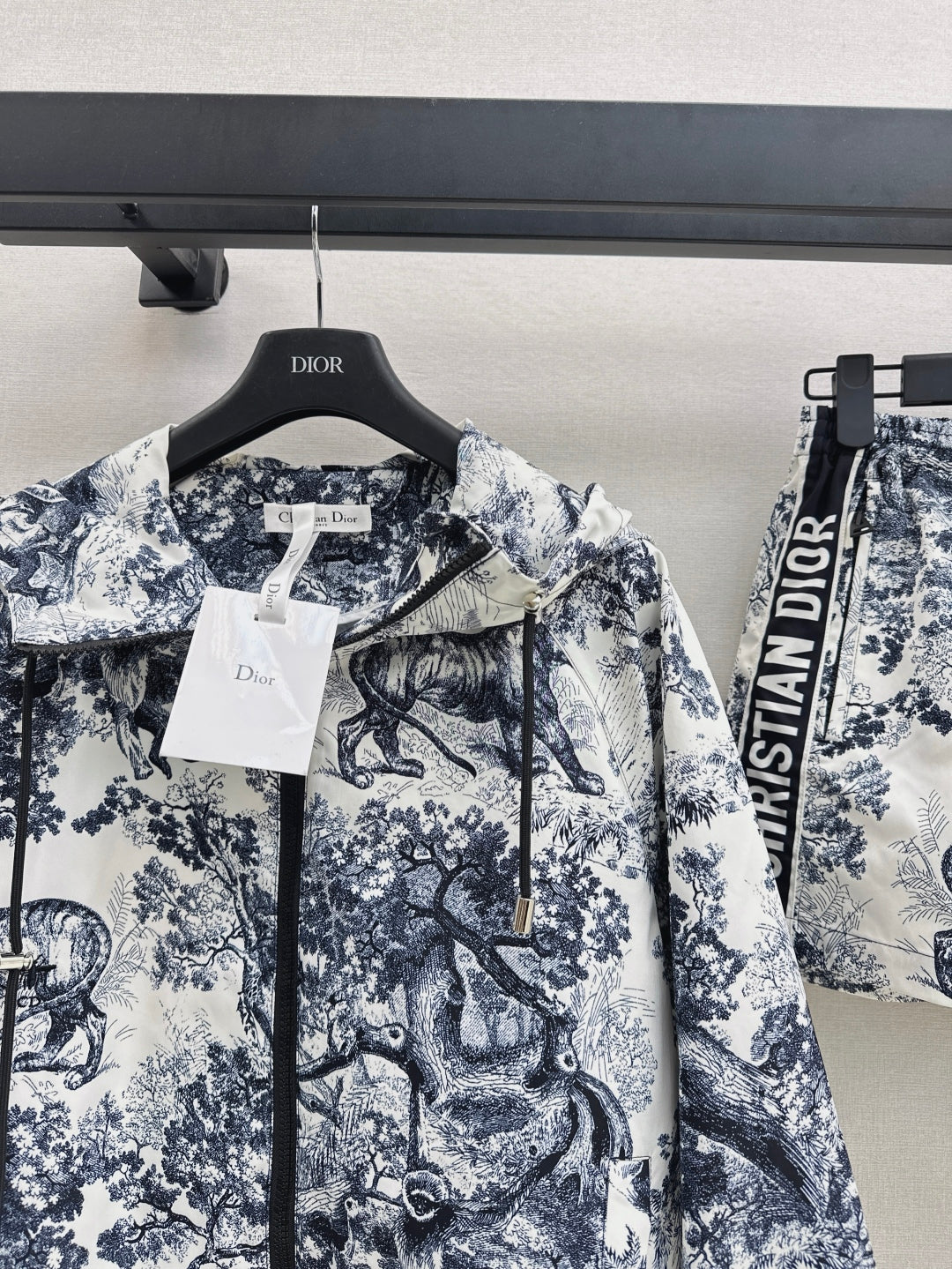 D*r 25ss print hoodie zip-up jacket