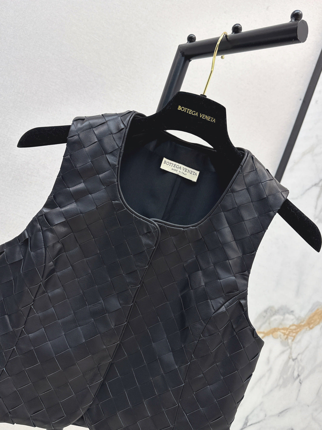 Bott*V 25ss leather braided vest