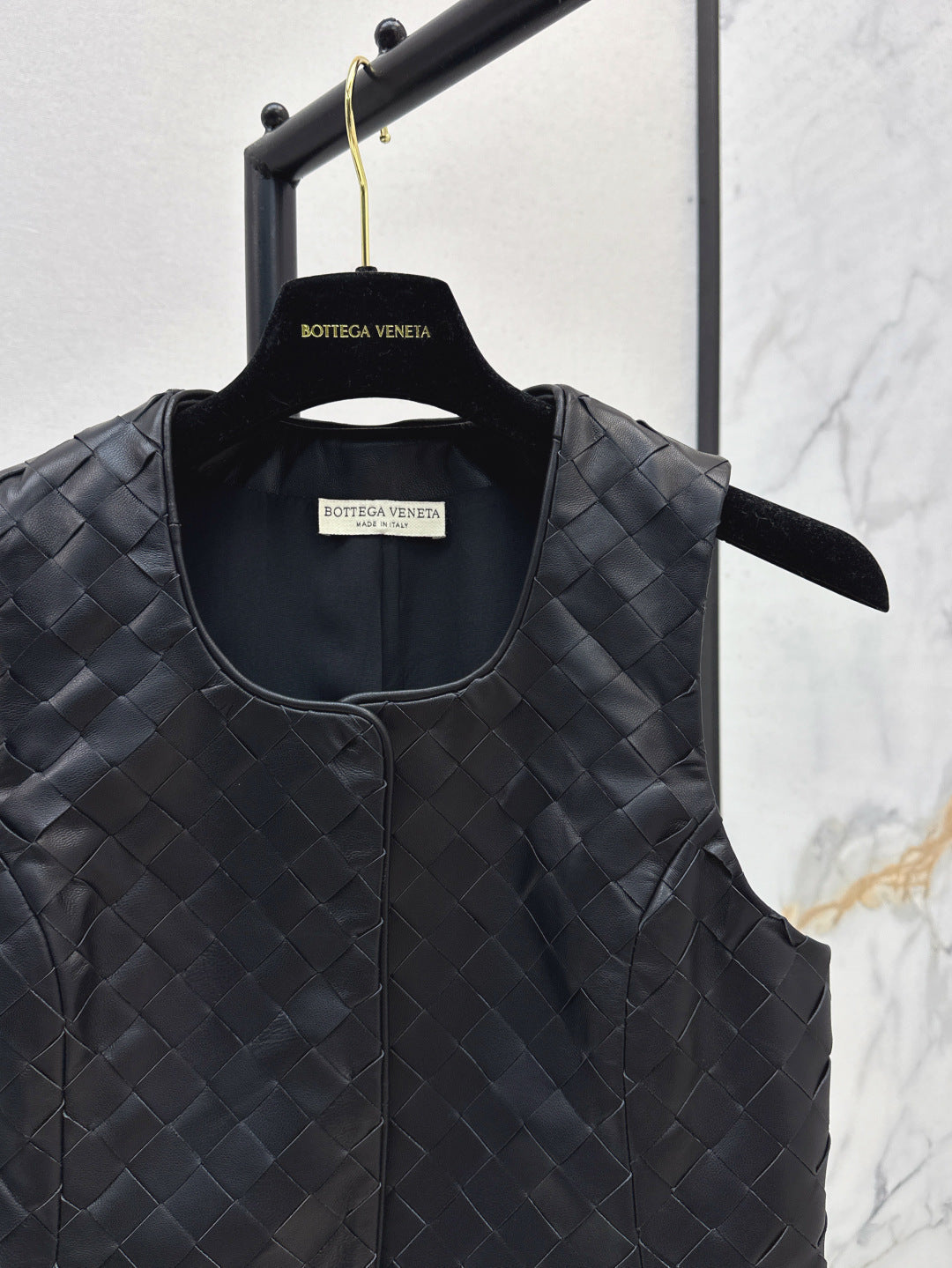 Bott*V 25ss leather braided vest